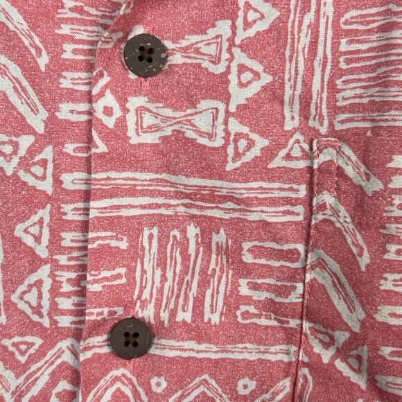 L.L. Bean shirt men's Large button down short sleeve Tropics camp Dad batik - Picture 4 of 9